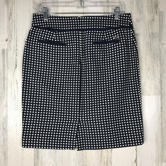 💜 Vineyard Vines Navy polka dot 100% cotton skirt - Picture 2 of 6